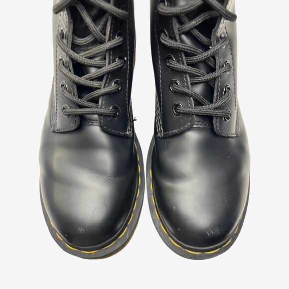 Dr Martens 1460 W Smooth Leather Black Boots Women’s 7 US EU 38 Lace Up AirWair - Picture 9 of 10